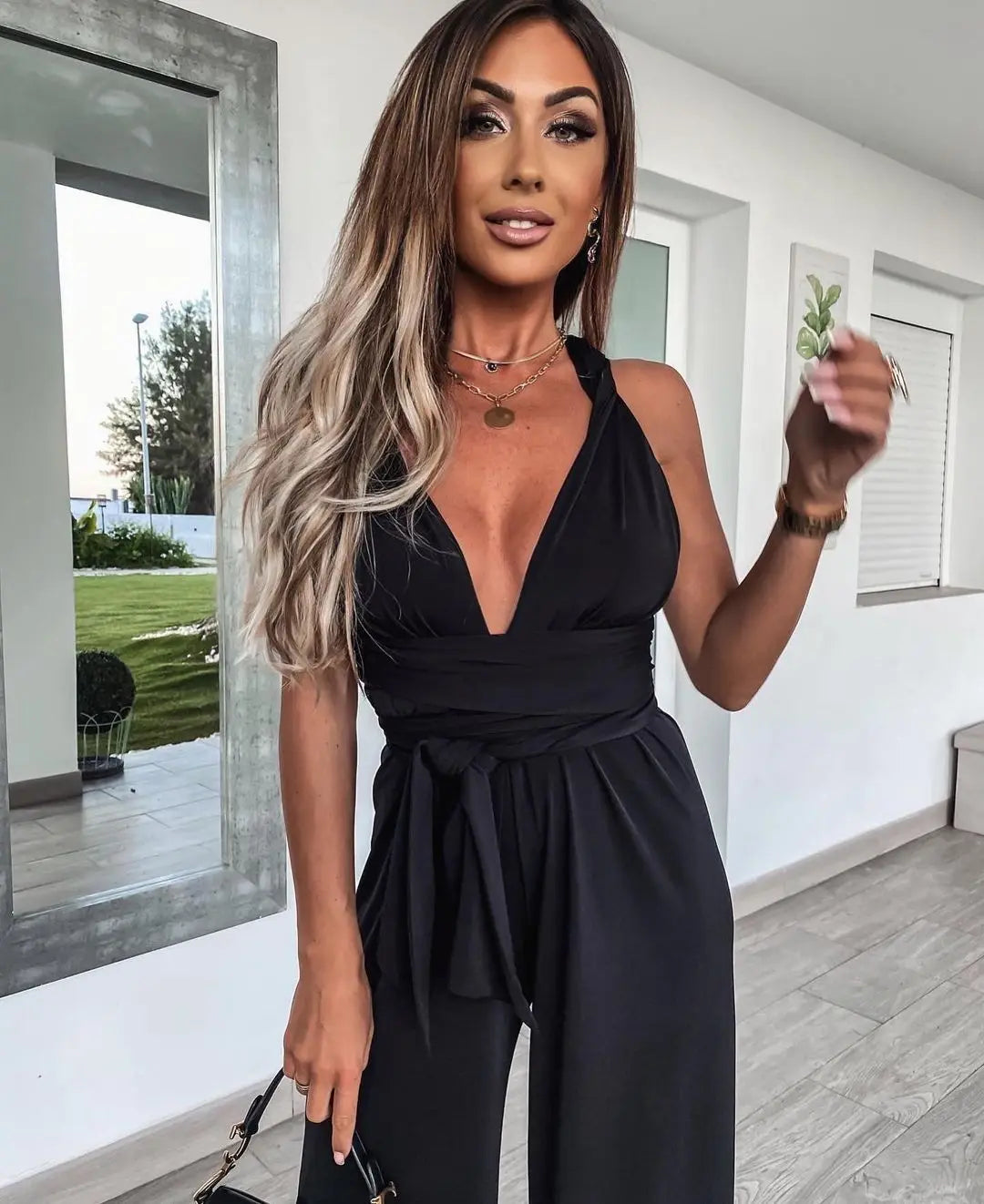 New Sleeveless Solid Jumpsuit Women Lace-up Romper Ladies Sexy Bodysuit Women Overalls for Women Sports Fitness Woman Jumpsuits