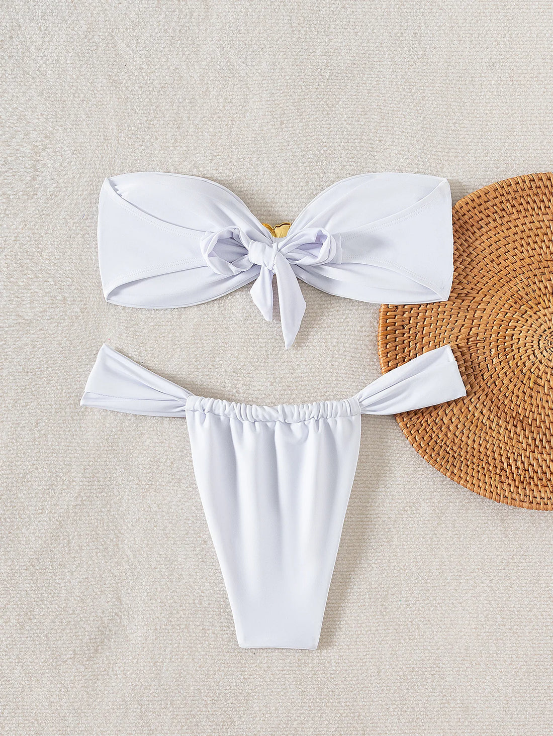 Sexy Cut-Out Bikini Set - Trendy Swimwear for Beach Goddesses Stunning Strapless Bikini Top Two-Piece Swimwear for Women