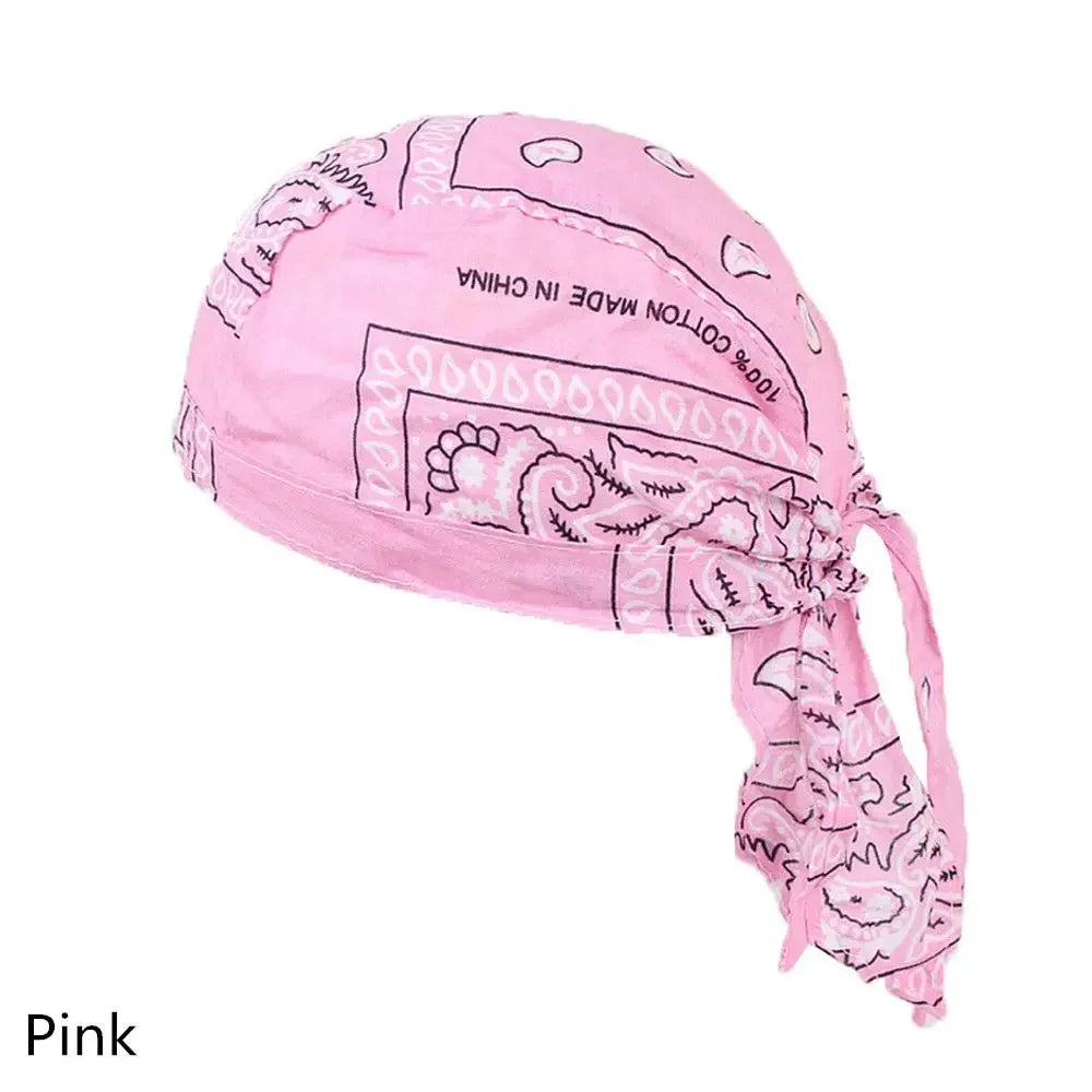 Men Women Quick Dry Headscarf Cotton Pirate Hat Outdoor Sport Cycling Bandana Sweat Absorbant Cancer Chemo Cap Muslim Turban