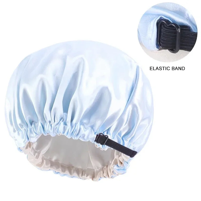 Baby Kids Satin Wide Band Sleeping Hat Night Cap Hair Care Beanie Turban Bonnet Children Girls Head wrap Scarf Bandana Headwear