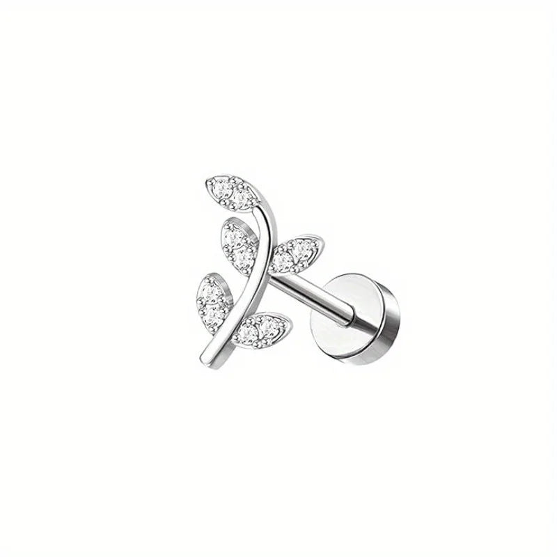 Drperfect Stainless Steel Cartilage Stud Earrings for Women Opal Star Pearl  Earring Studs Flower Studs Ear Piercing Jewelry