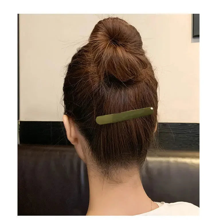 Korean  Morandi Color Spring Hair Clip Women Girls Simple Hairpin Fashion Colorful Matte Barrette Hair Styling Accessories