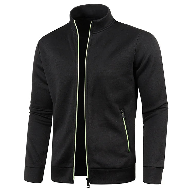 Spring Men's Turn-down Collar Sweatshirt Zipper Stand Collar Pullovers Man Sweatshirts Man Zippers Sweater Coats