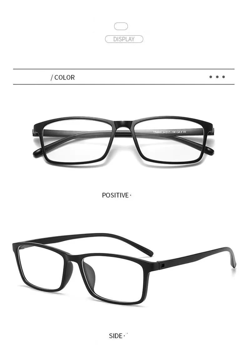 Ultralight Eyewear TR90 Reading Glasses For Men And Women Anti blue Light High Quality Square Presbyopia Glasses For Phone