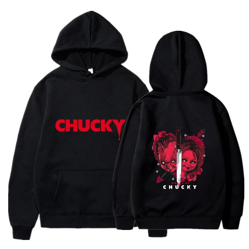 Horror Movie  Play Chucky Hoodies Harajuku Hip Hop Streetwear Men Women Autumn Winter Hooded Sweatshirt Pullover Tops