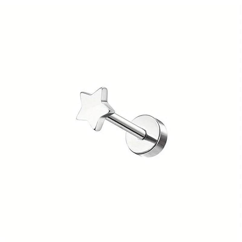 Drperfect Stainless Steel Cartilage Stud Earrings for Women Opal Star Pearl  Earring Studs Flower Studs Ear Piercing Jewelry