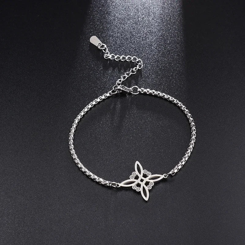 Delicate Shiny Zircon Star Bracelet for Women Simple Gothic Dark Angel Wings Trend Jewelry Girls Gift