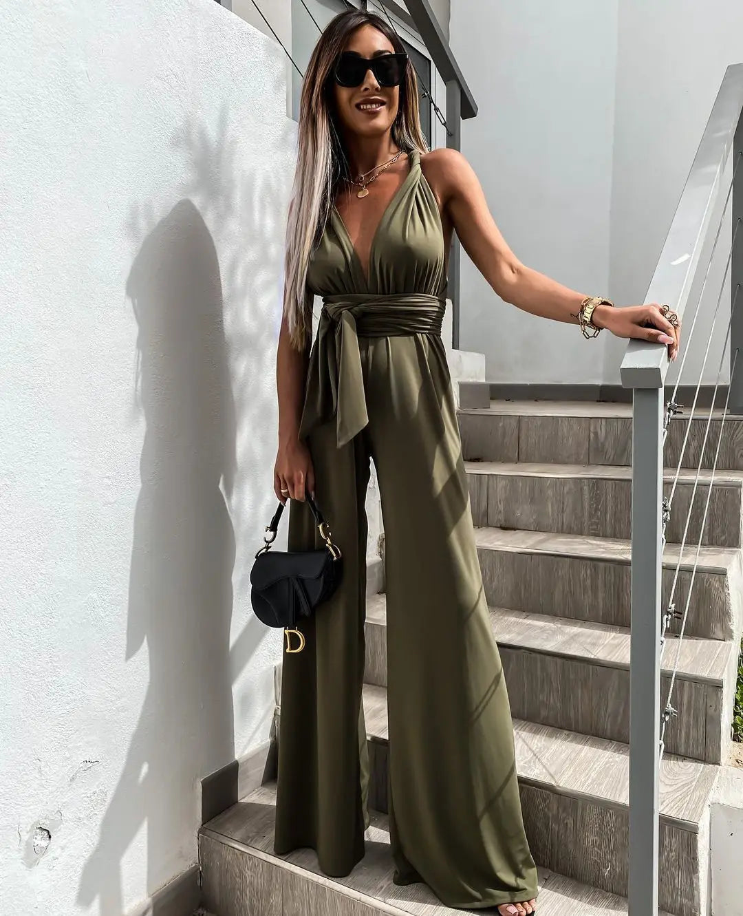 New Sleeveless Solid Jumpsuit Women Lace-up Romper Ladies Sexy Bodysuit Women Overalls for Women Sports Fitness Woman Jumpsuits