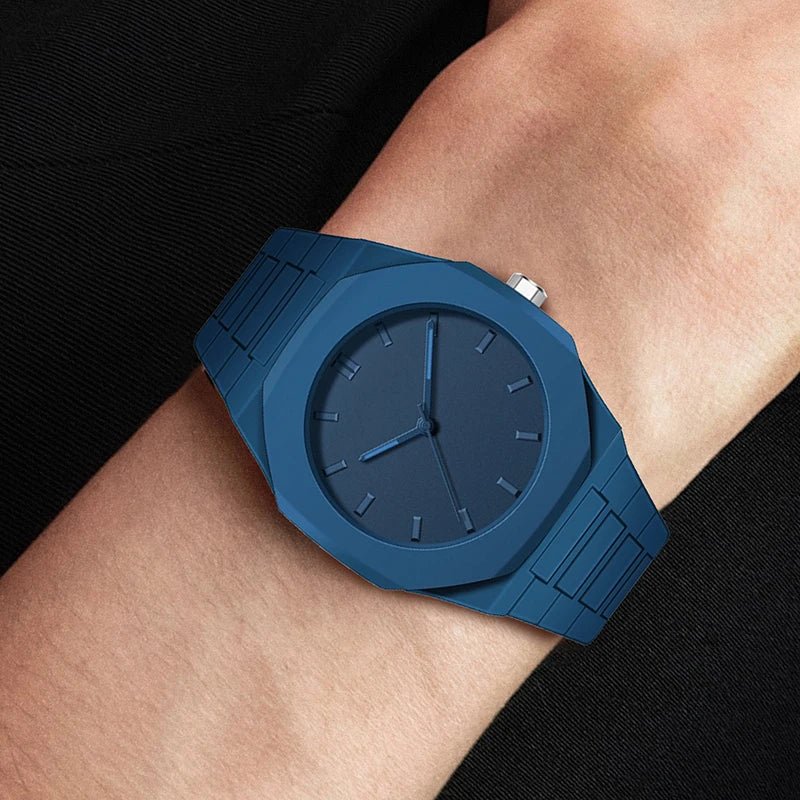 UTHAI Men's and Women's Watch Casual Simple Waterproof Silicone Wristband Fashionable And Versatile Quartz Watch Clock Gift